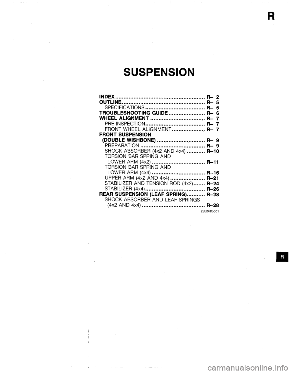 MAZDA B2600I 1992  Workshop Manual 