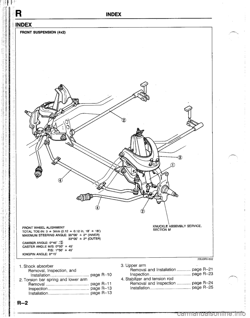 MAZDA B2600I 1992  Workshop Manual 
