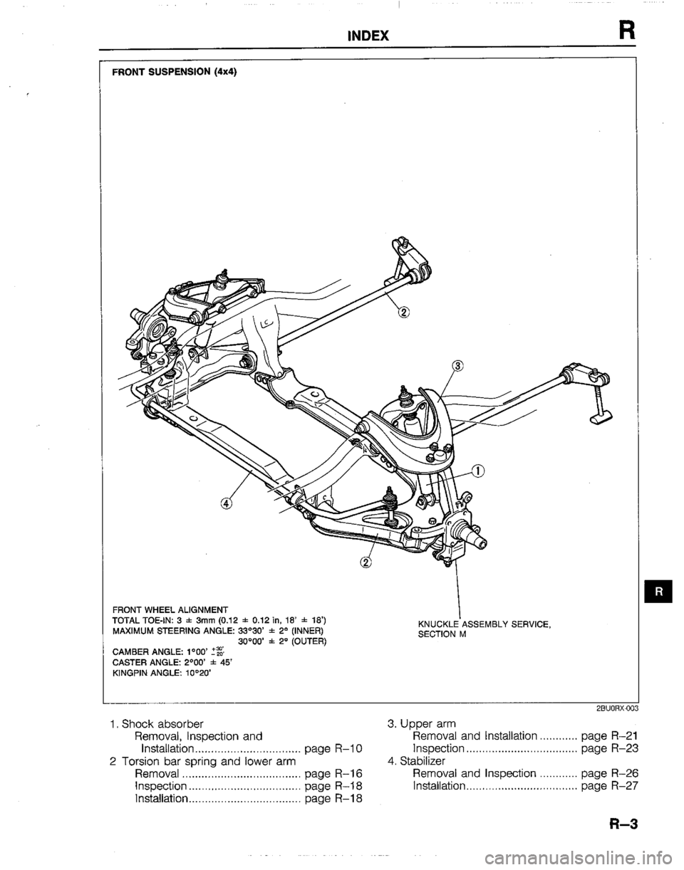 MAZDA B2600I 1992  Workshop Manual 