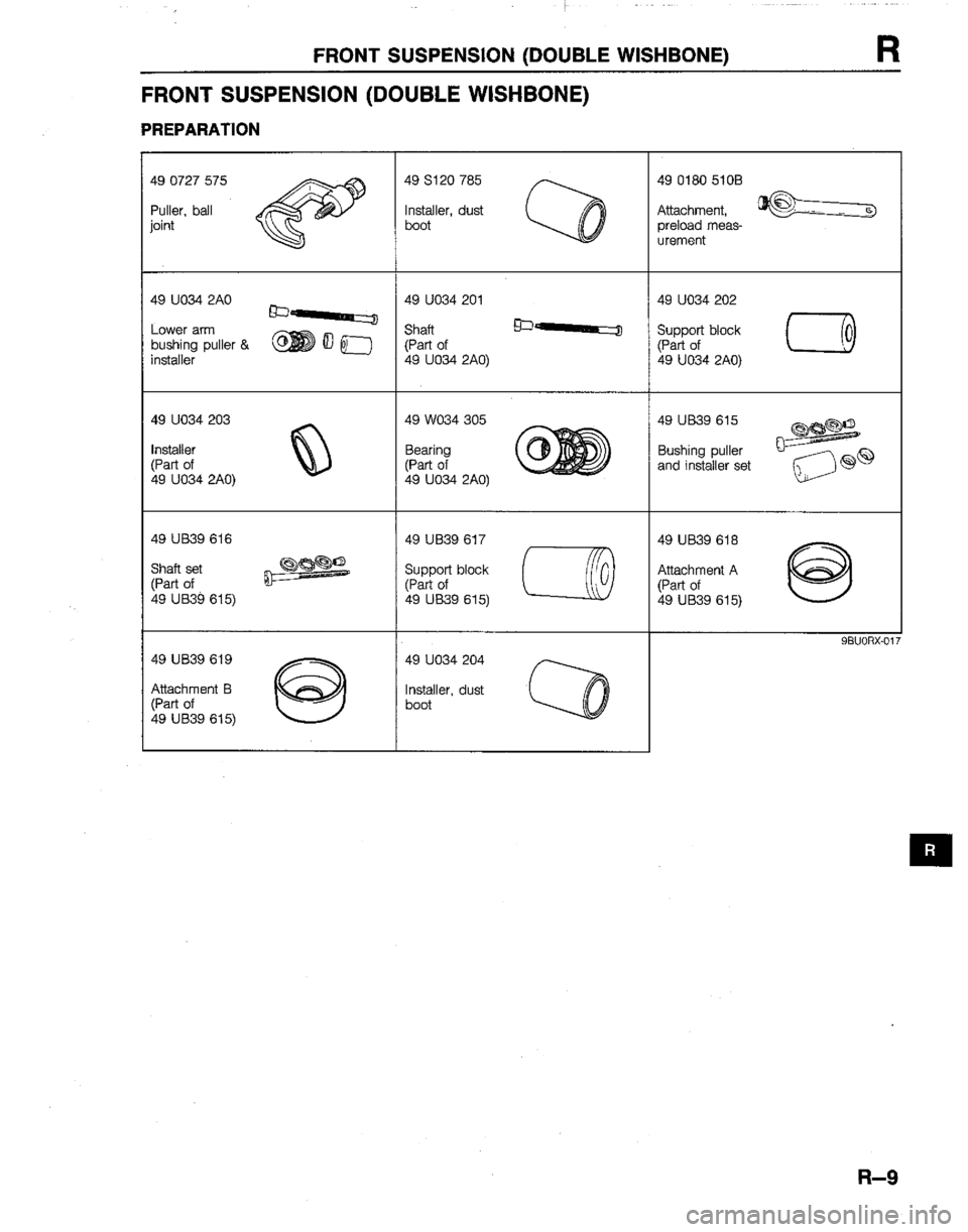 MAZDA B2600I 1992  Workshop Manual 