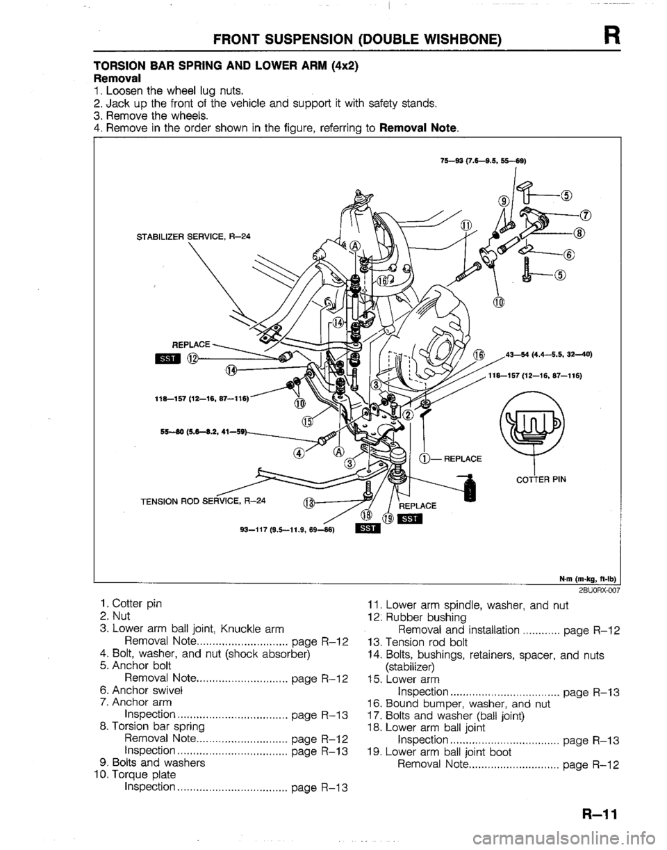 MAZDA B2600I 1992  Workshop Manual 