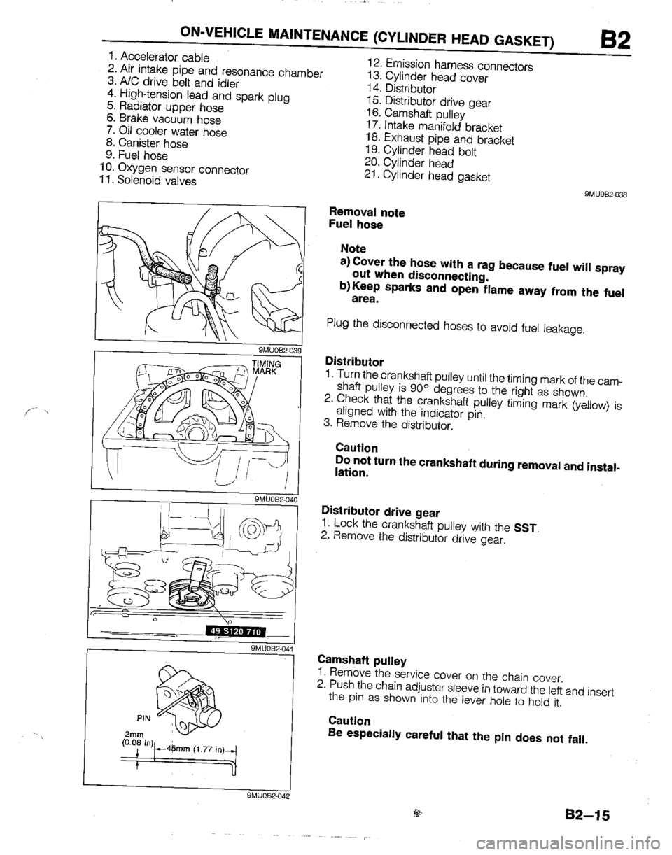 MAZDA B2600I 1992  Workshop Manual 