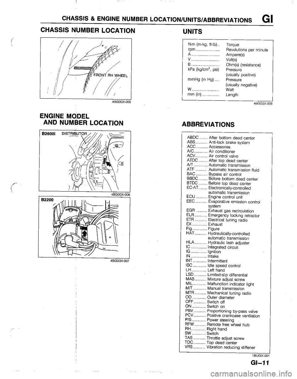 MAZDA B2600I 1992 User Guide 