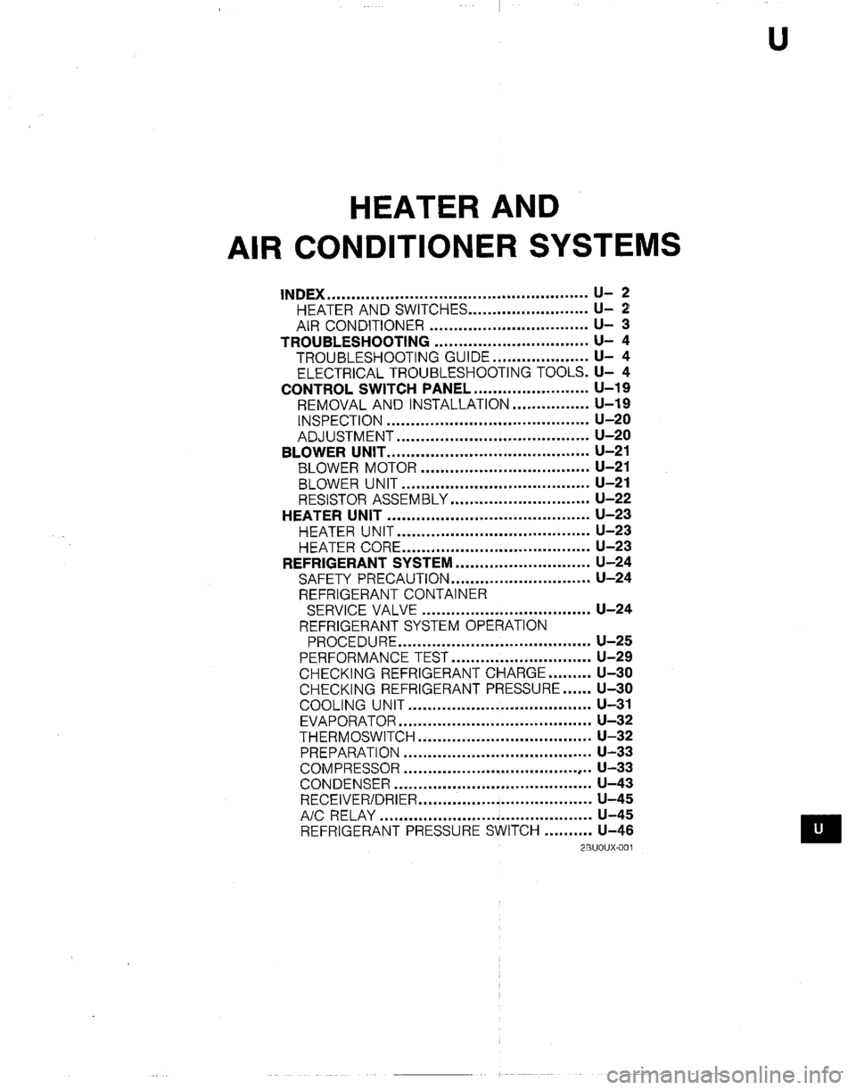 MAZDA B2600I 1992  Workshop Manual 