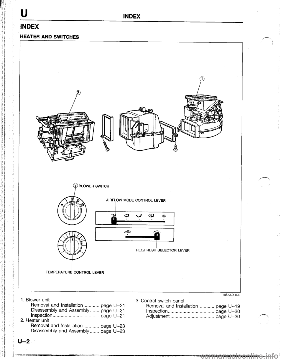 MAZDA B2600I 1992  Workshop Manual 