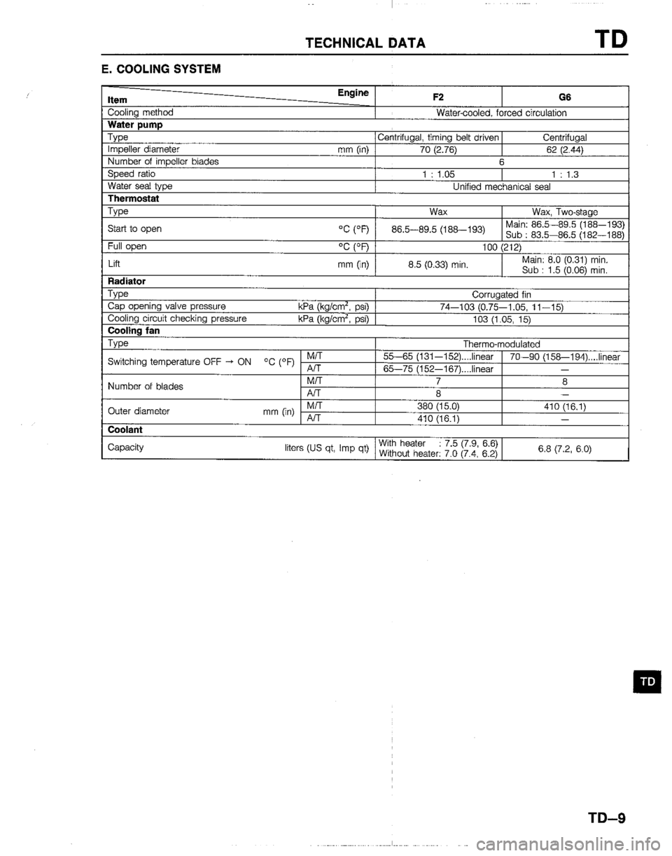 MAZDA B2600I 1992  Workshop Manual 