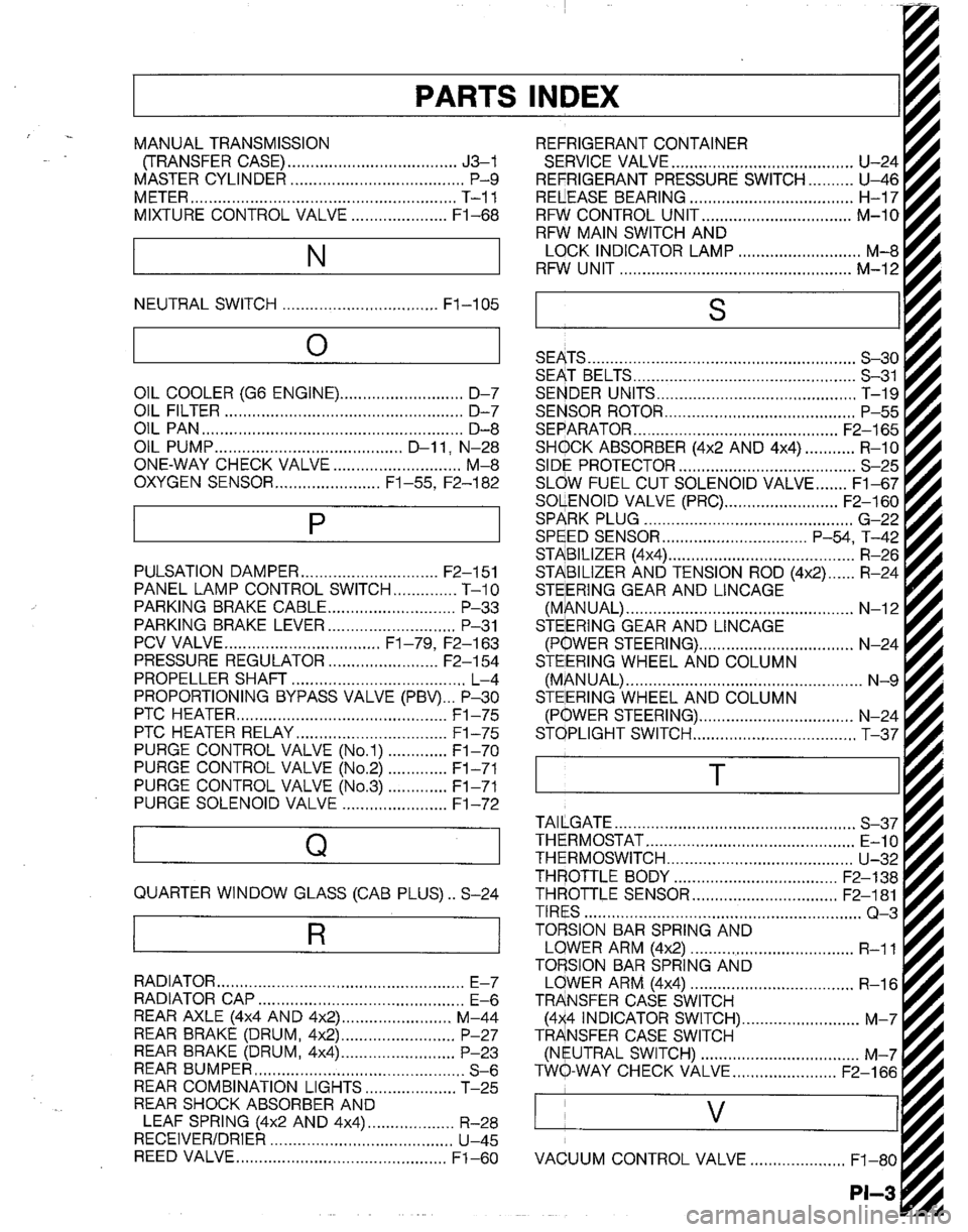 MAZDA B2600I 1992  Workshop Manual 