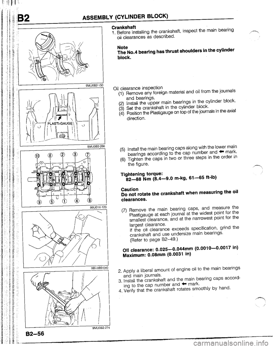MAZDA B2600I 1992  Workshop Manual 
