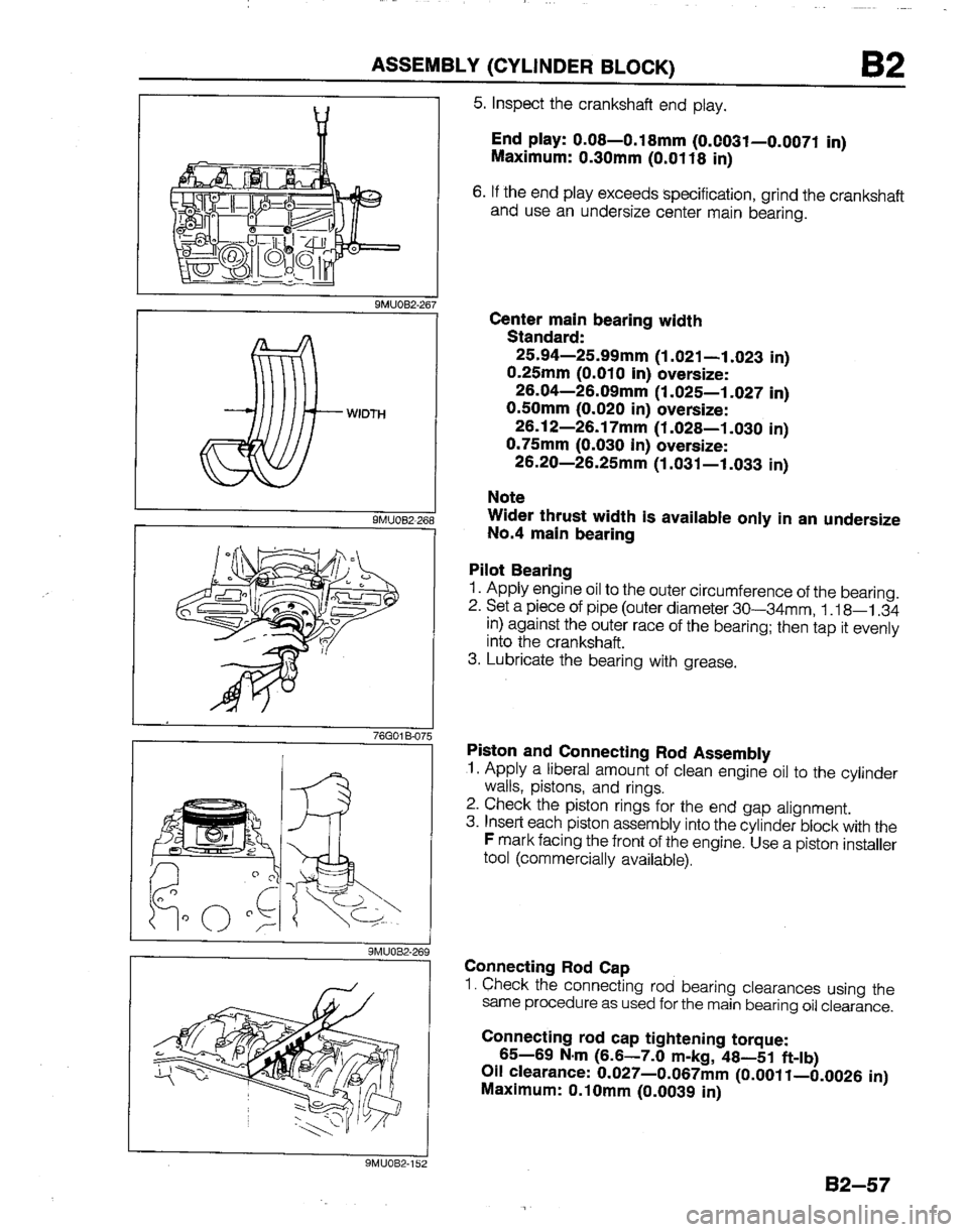 MAZDA B2600I 1992  Workshop Manual 