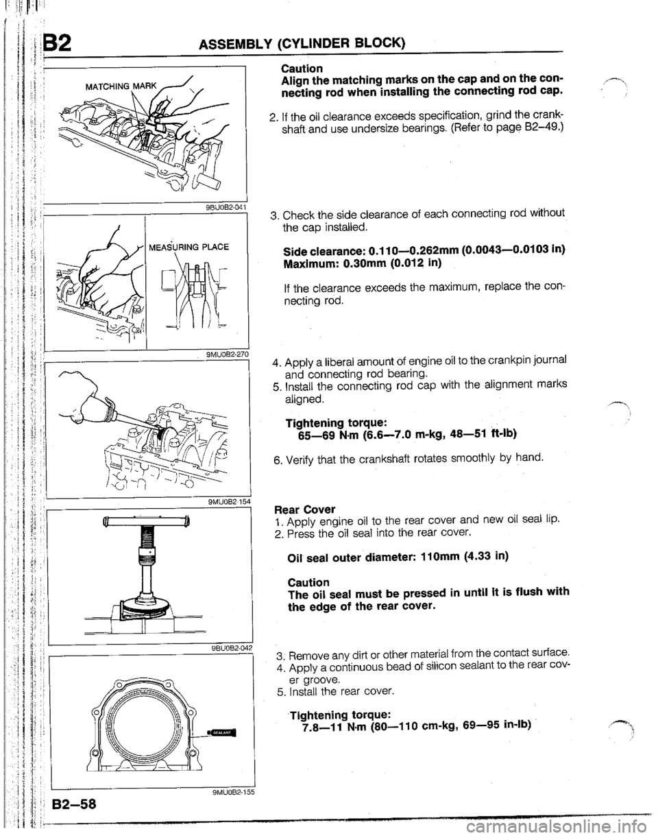 MAZDA B2600I 1992  Workshop Manual 