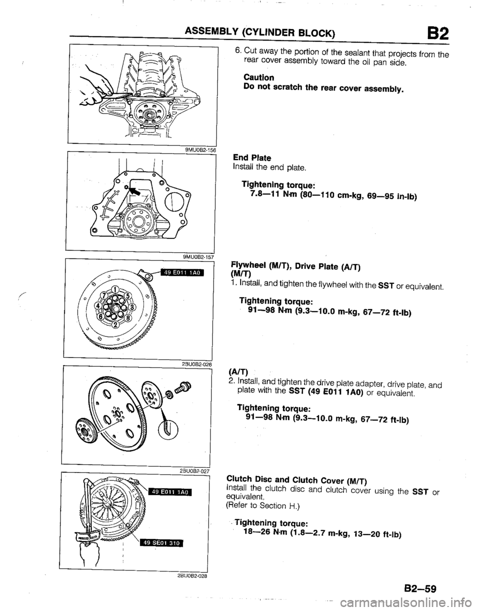 MAZDA B2600I 1992  Workshop Manual 