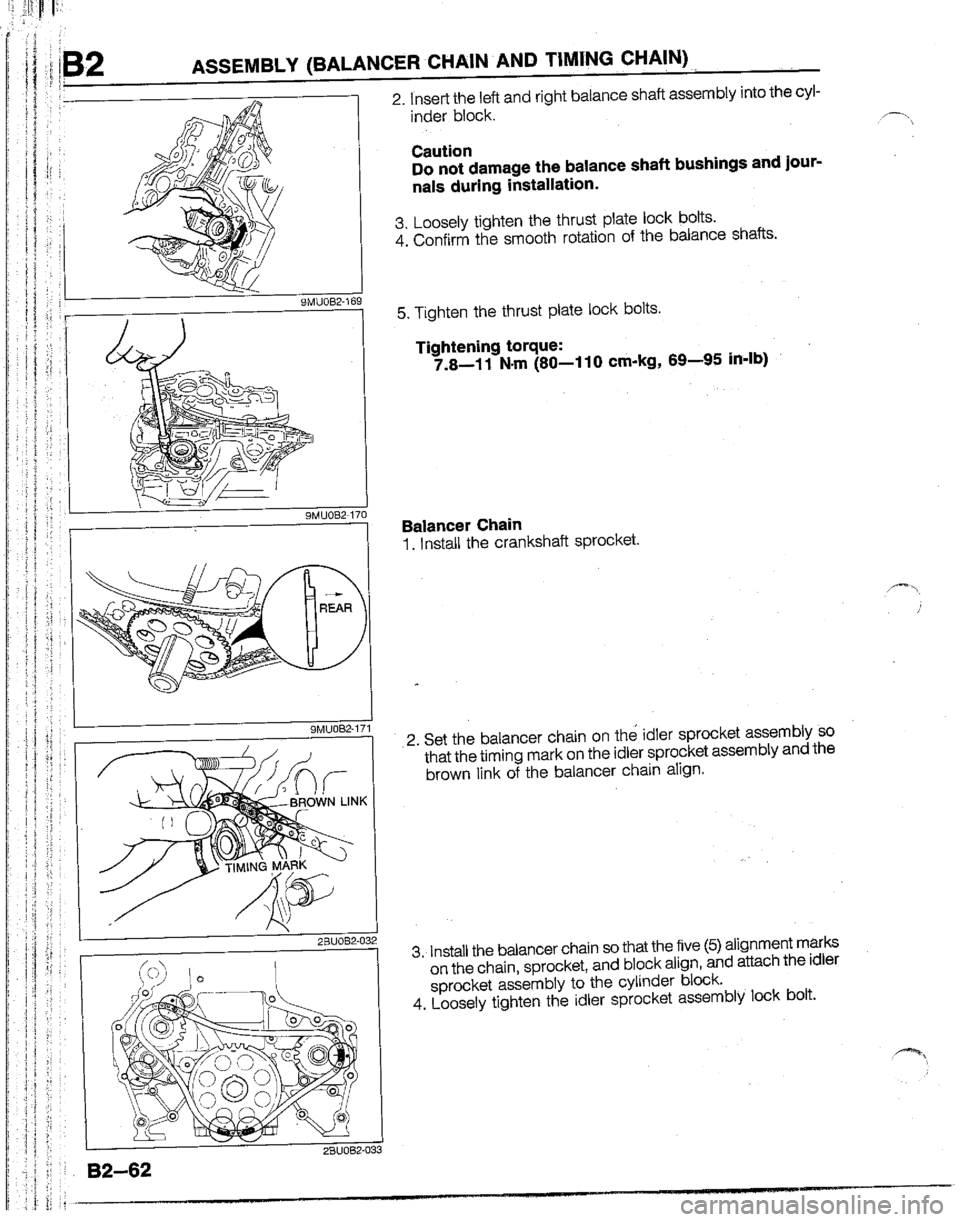 MAZDA B2600I 1992  Workshop Manual 