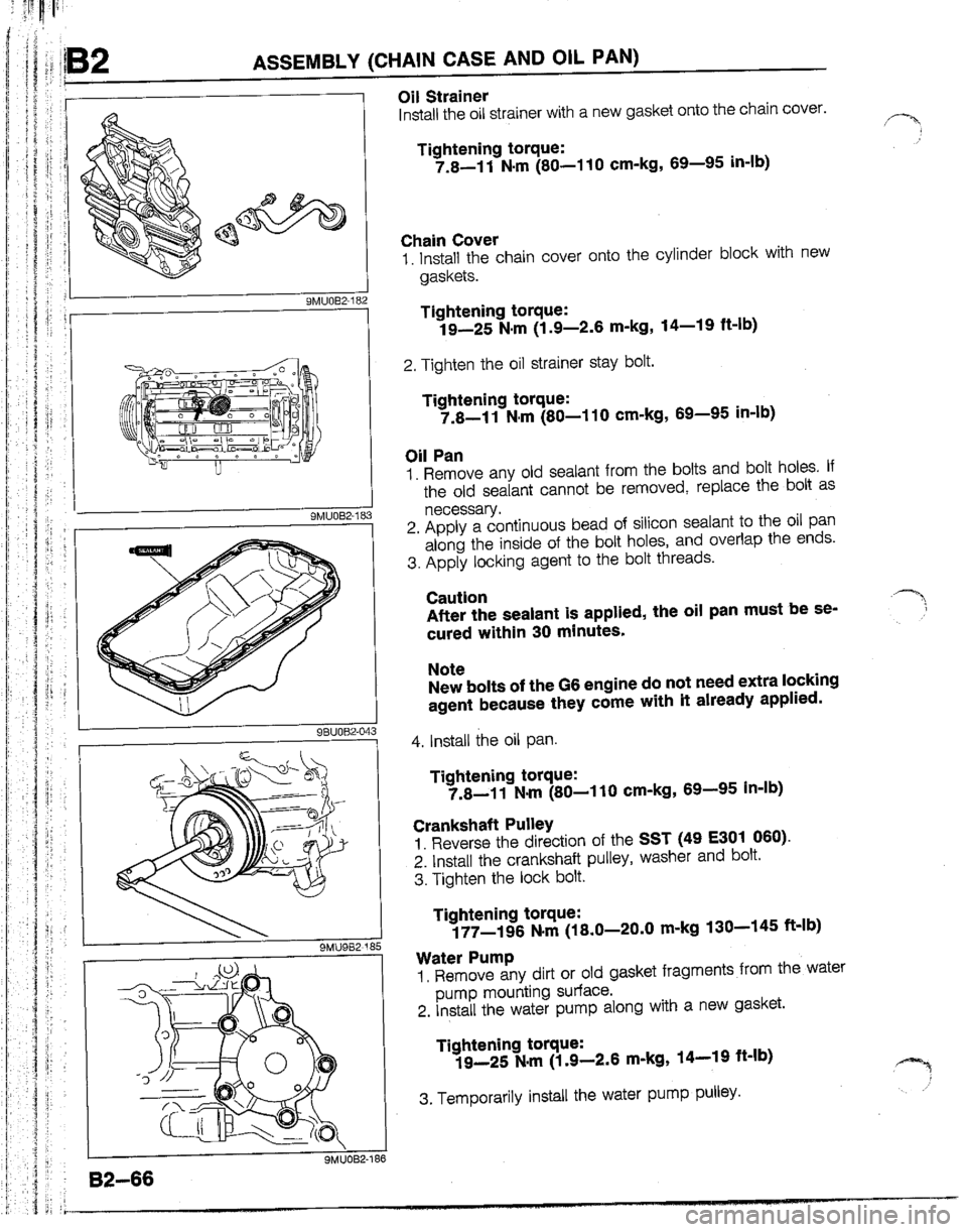 MAZDA B2600I 1992  Workshop Manual 