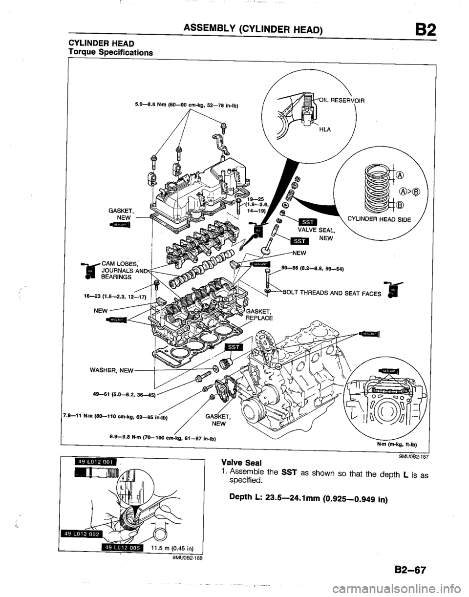 MAZDA B2600I 1992  Workshop Manual 