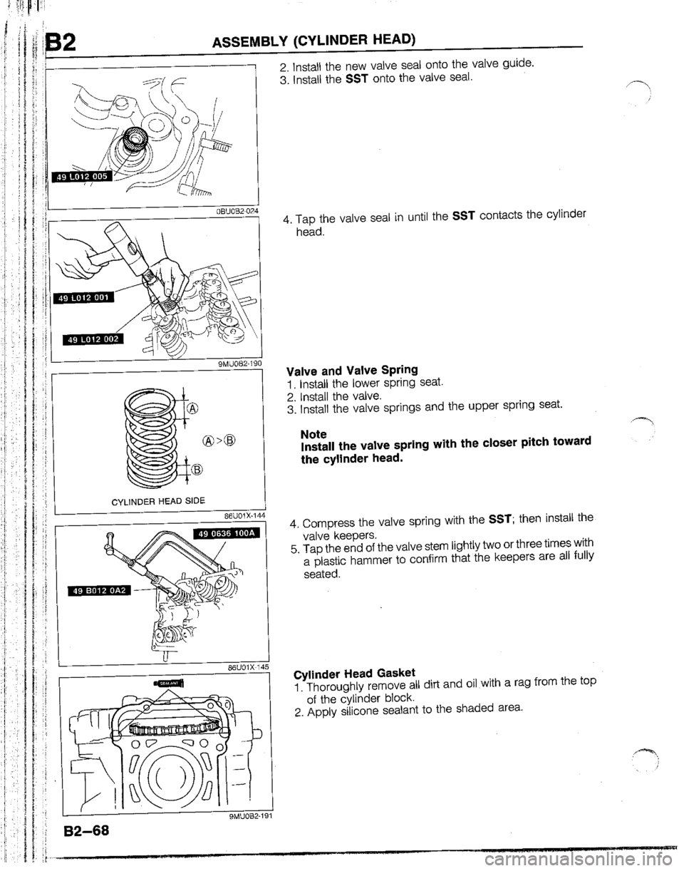 MAZDA B2600I 1992  Workshop Manual 