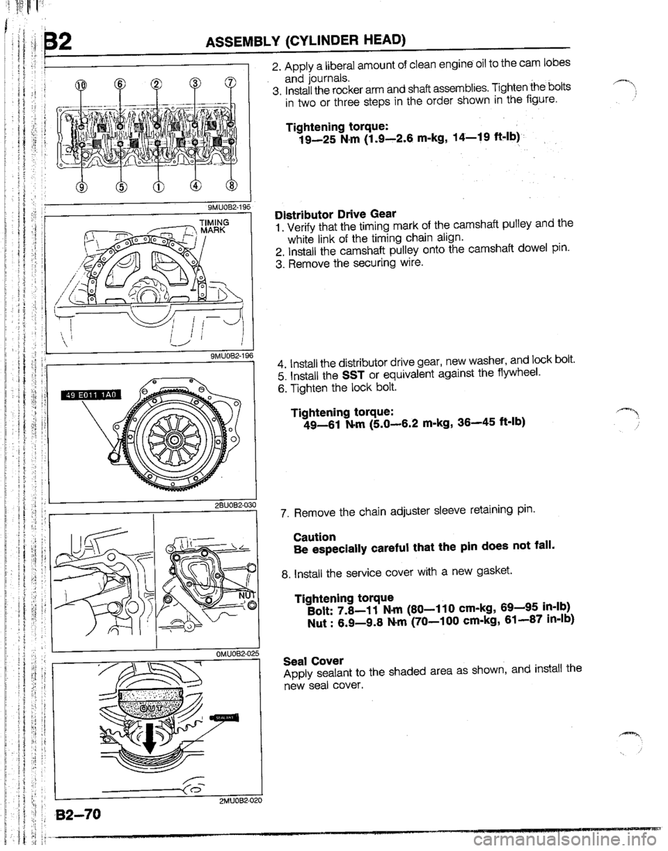 MAZDA B2600I 1992  Workshop Manual 