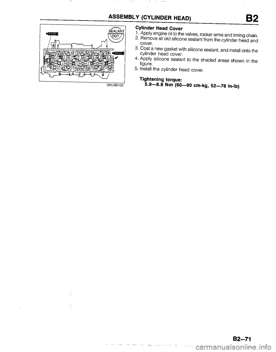 MAZDA B2600I 1992  Workshop Manual 