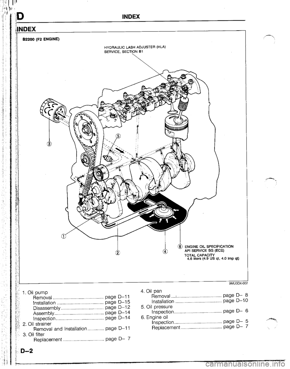 MAZDA B2600I 1992  Workshop Manual 