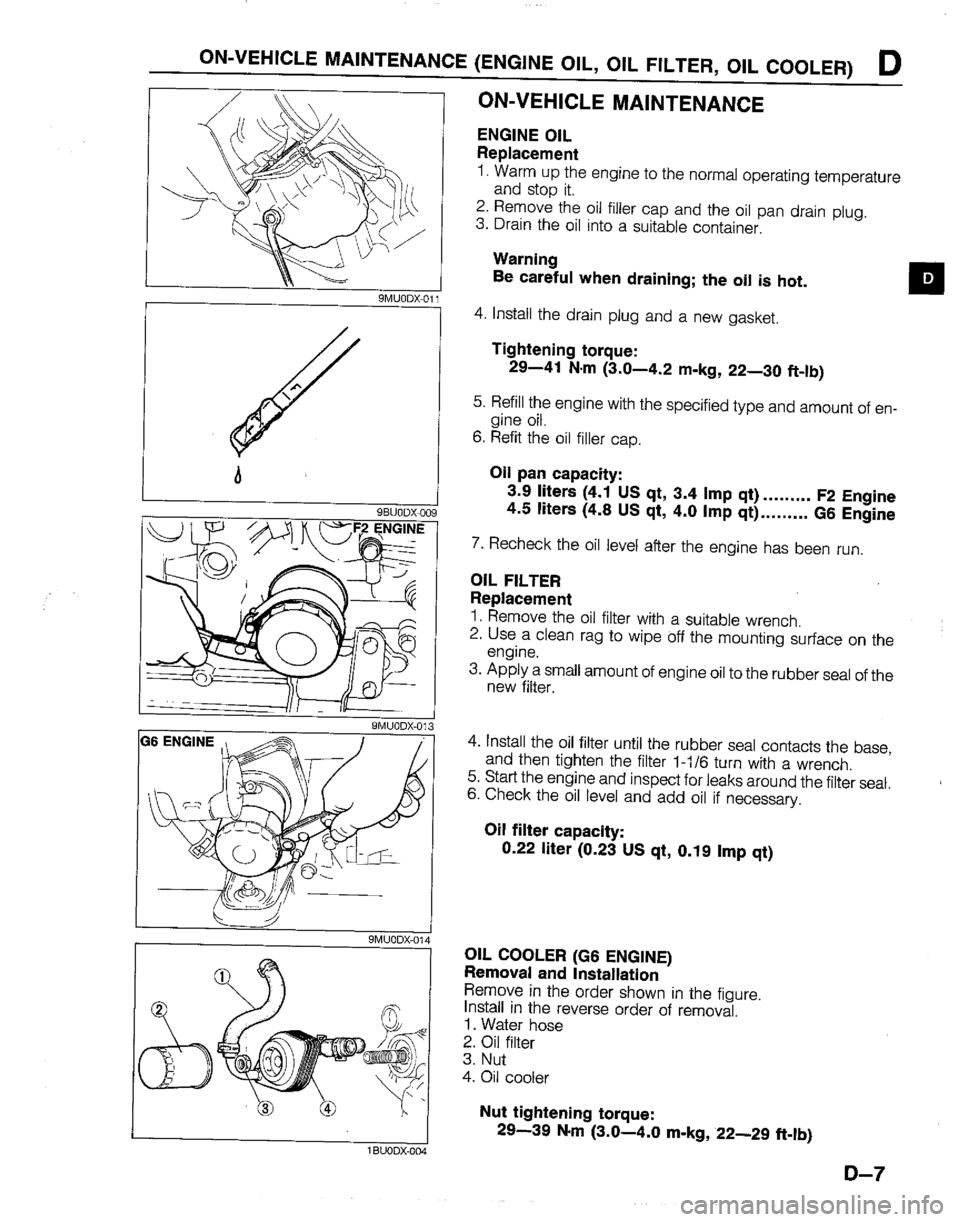 MAZDA B2600I 1992  Workshop Manual 
