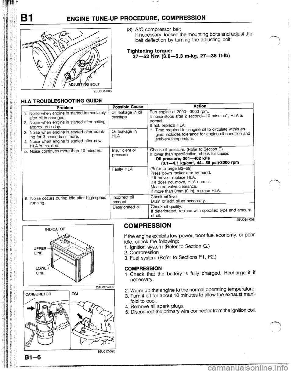 MAZDA B2600I 1992 Service Manual 