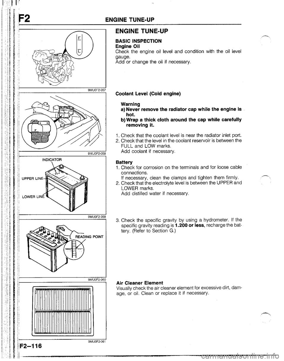 MAZDA B2600I 1992  Workshop Manual 