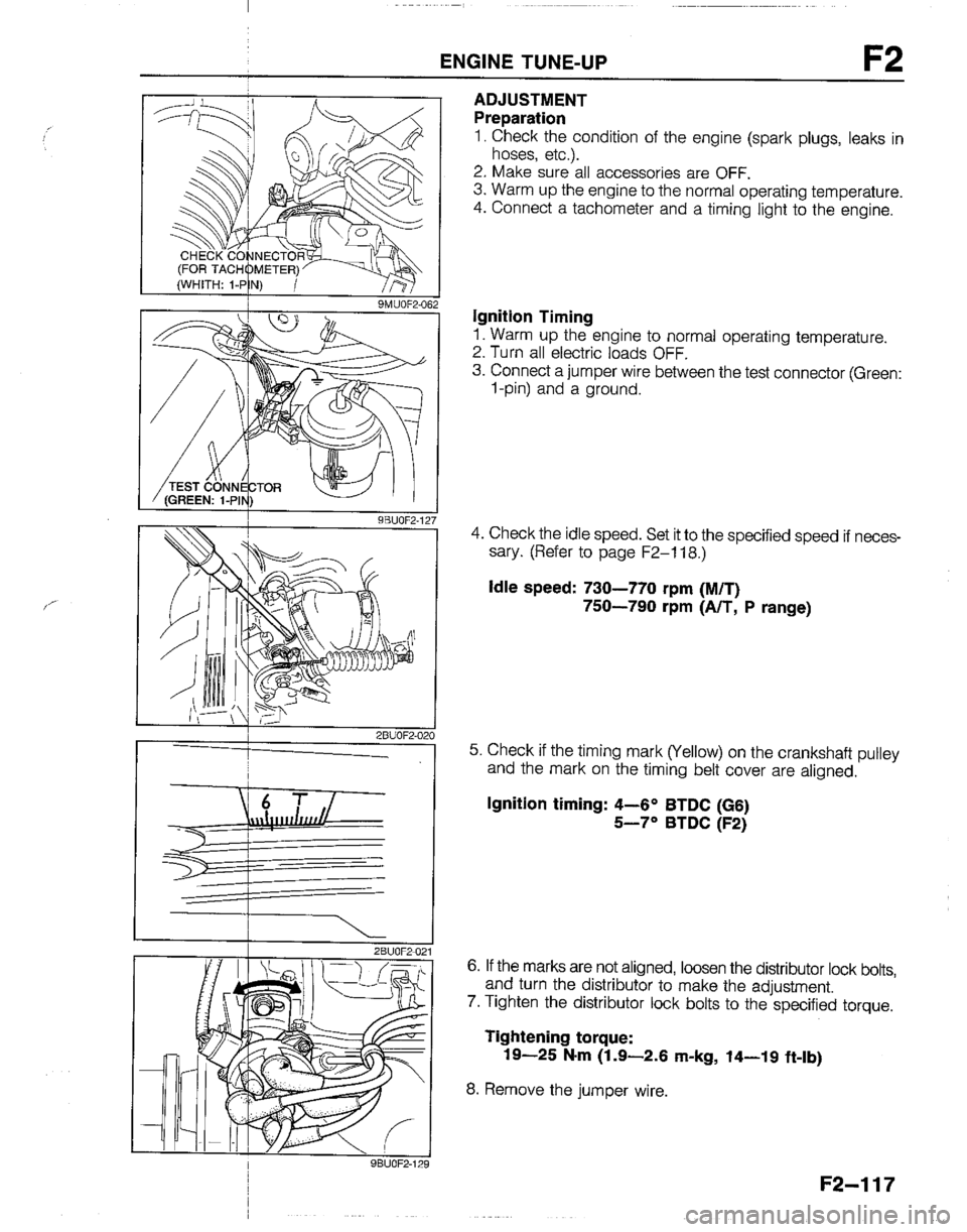 MAZDA B2600I 1992  Workshop Manual 