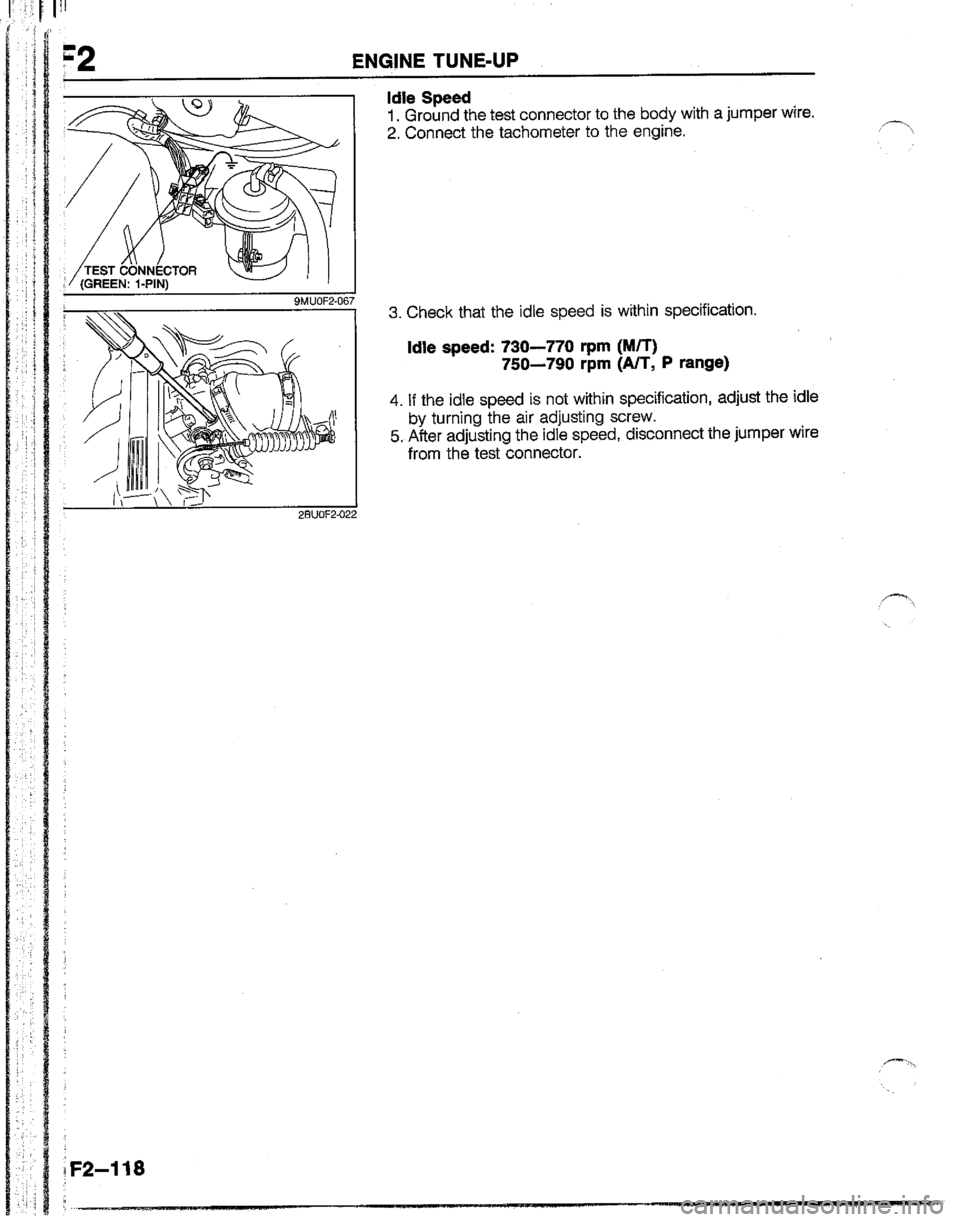 MAZDA B2600I 1992  Workshop Manual 