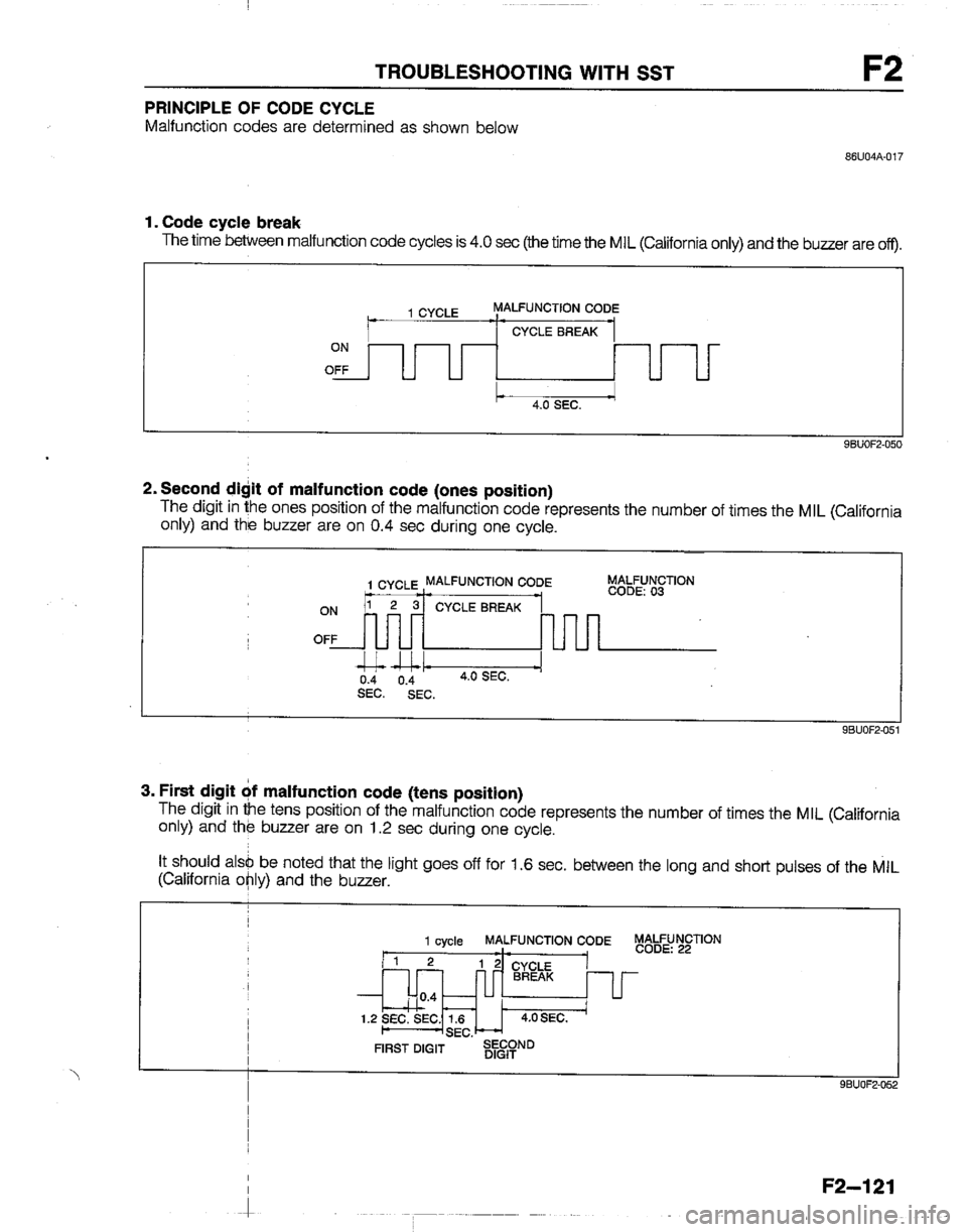 MAZDA B2600I 1992  Workshop Manual 