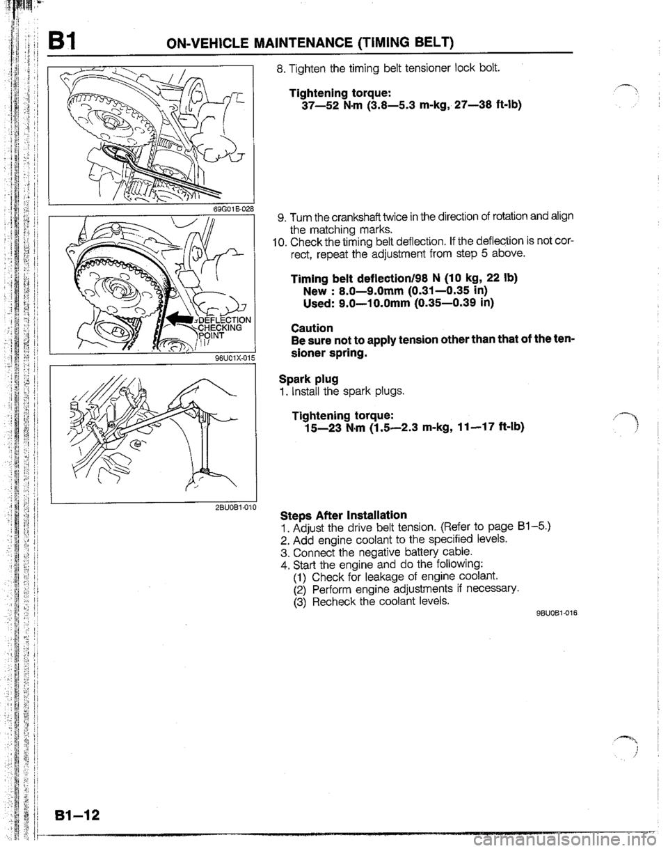 MAZDA B2600I 1992 Service Manual 