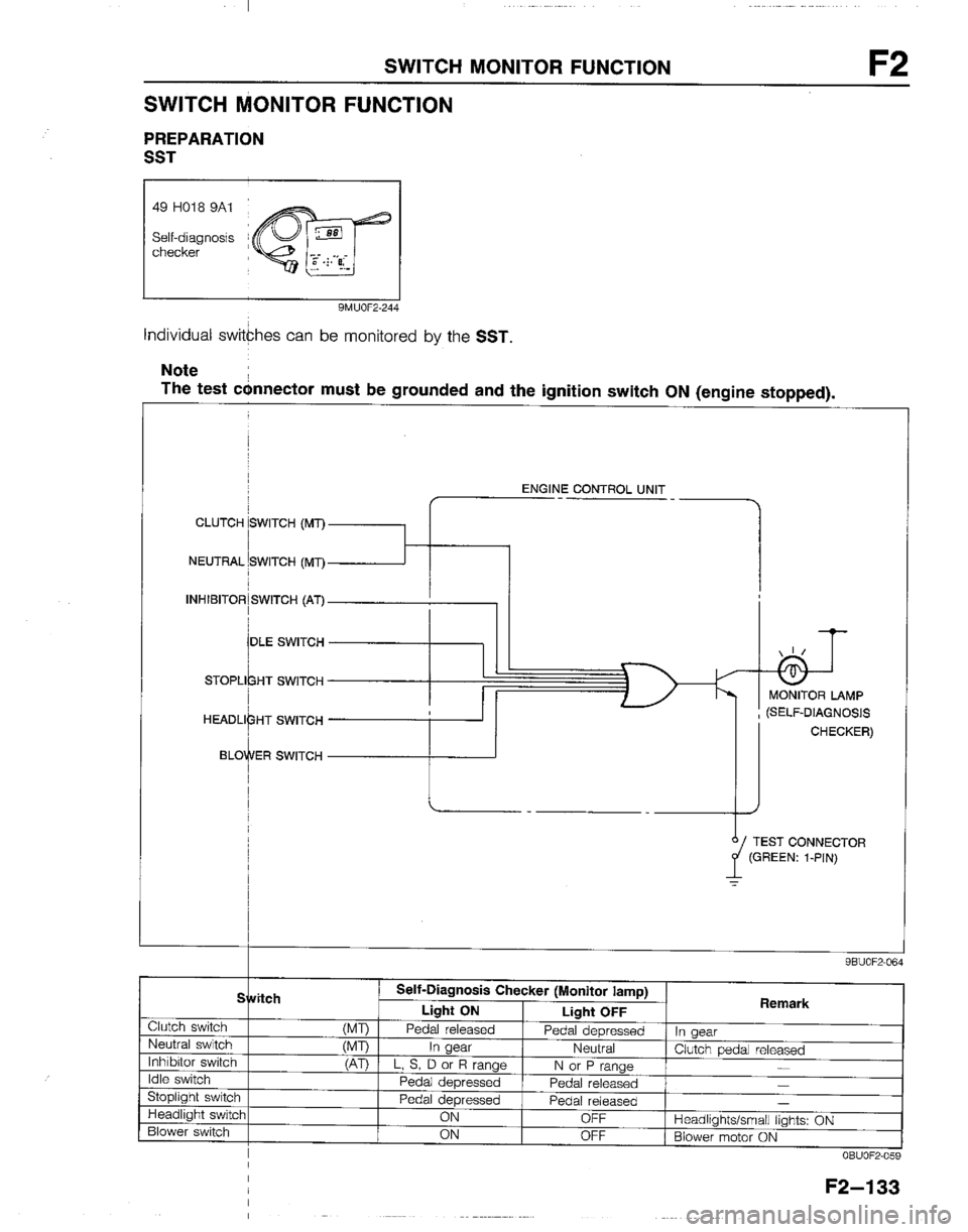MAZDA B2600I 1992  Workshop Manual 