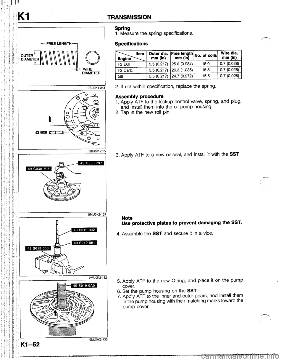 MAZDA B2600I 1992 Workshop Manual MAZDA B2600I 1992 Workshop Manual