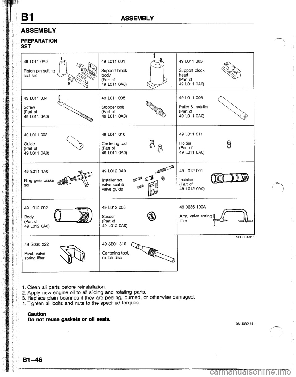 MAZDA B2600I 1992 Manual Online 