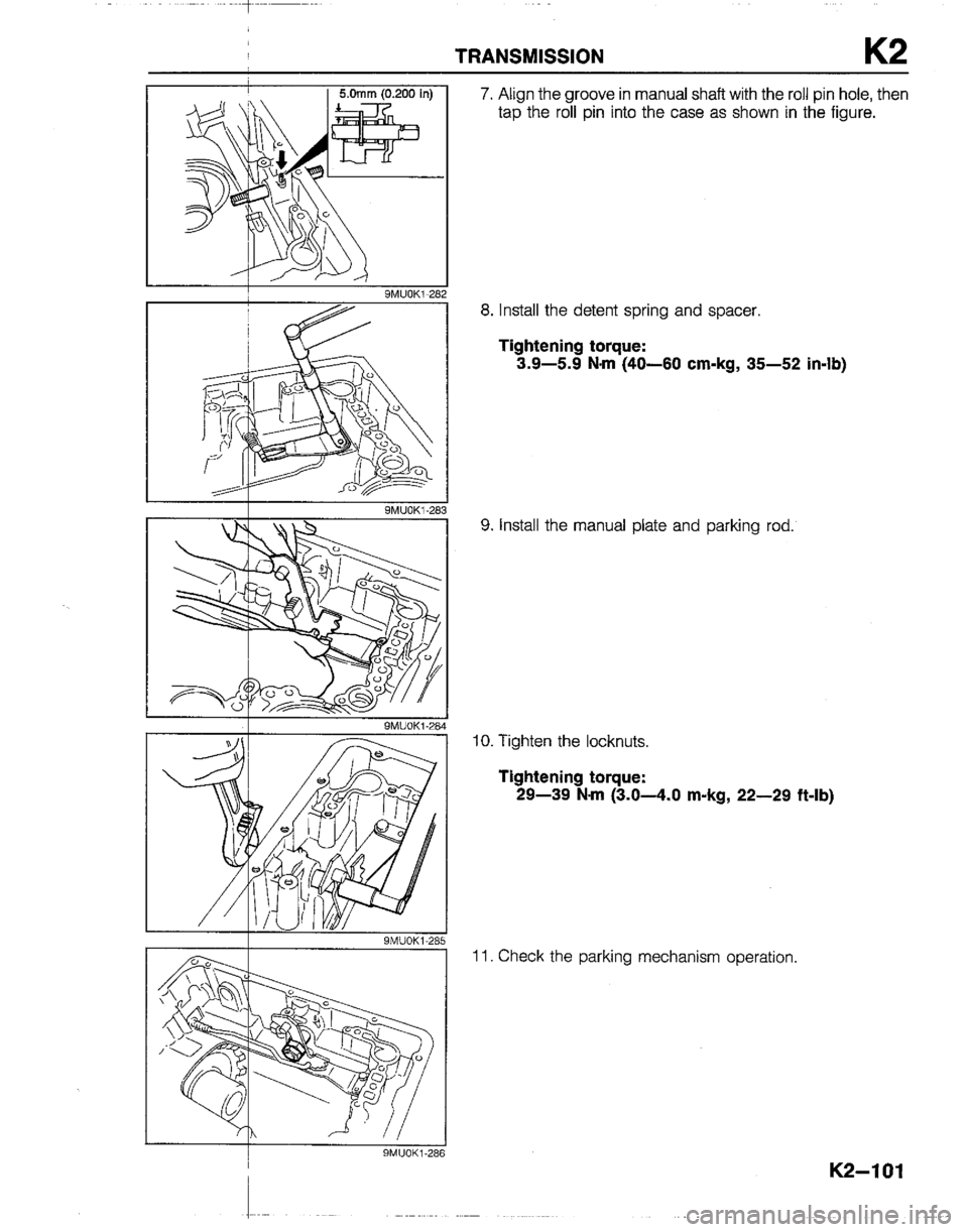 MAZDA B2600I 1992 Workshop Manual MAZDA B2600I 1992 Workshop Manual