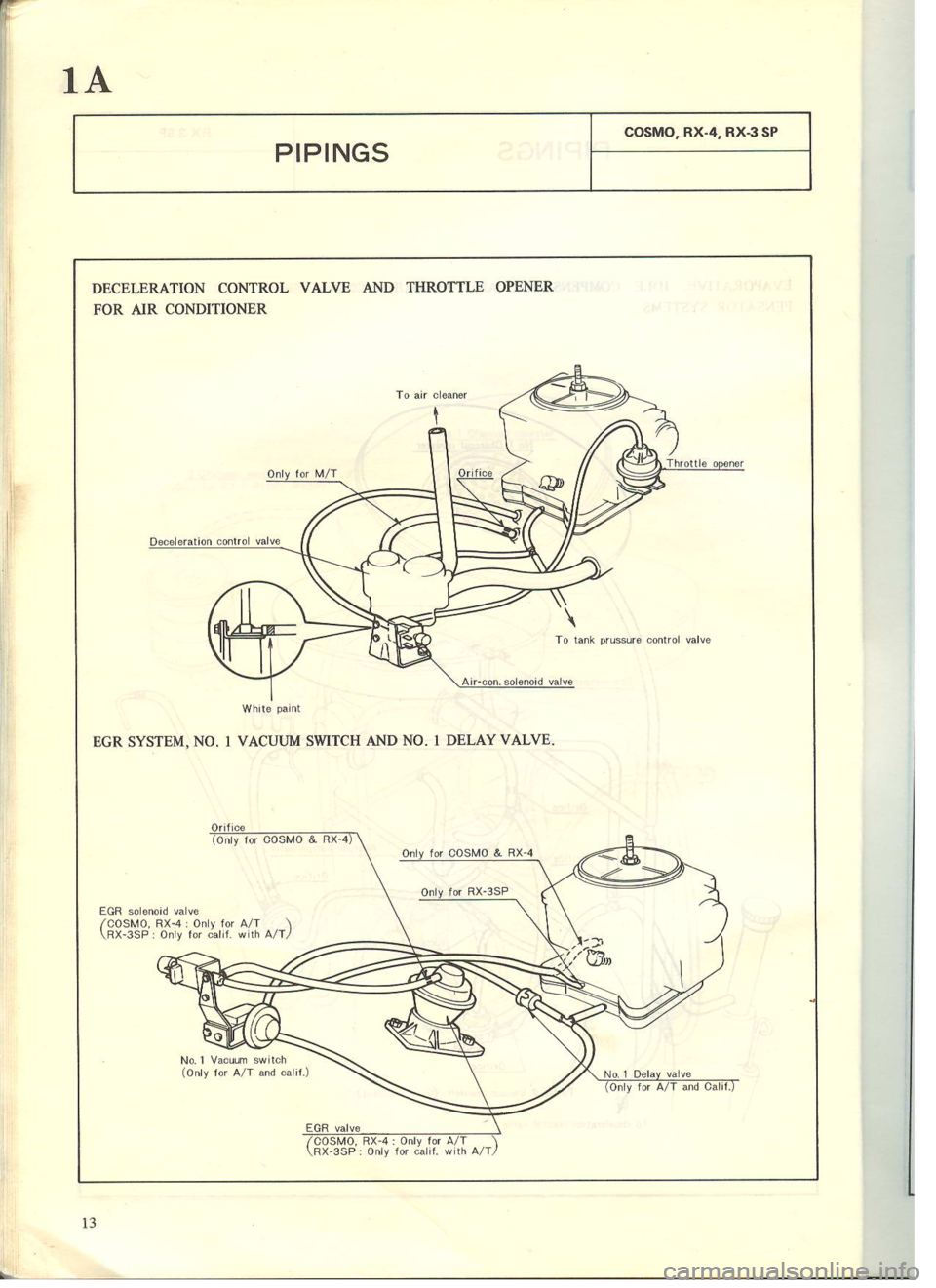 MAZDA COSMO 1978 Service Highlights Manual MAZDA COSMO 1978 Service Highlights Manual