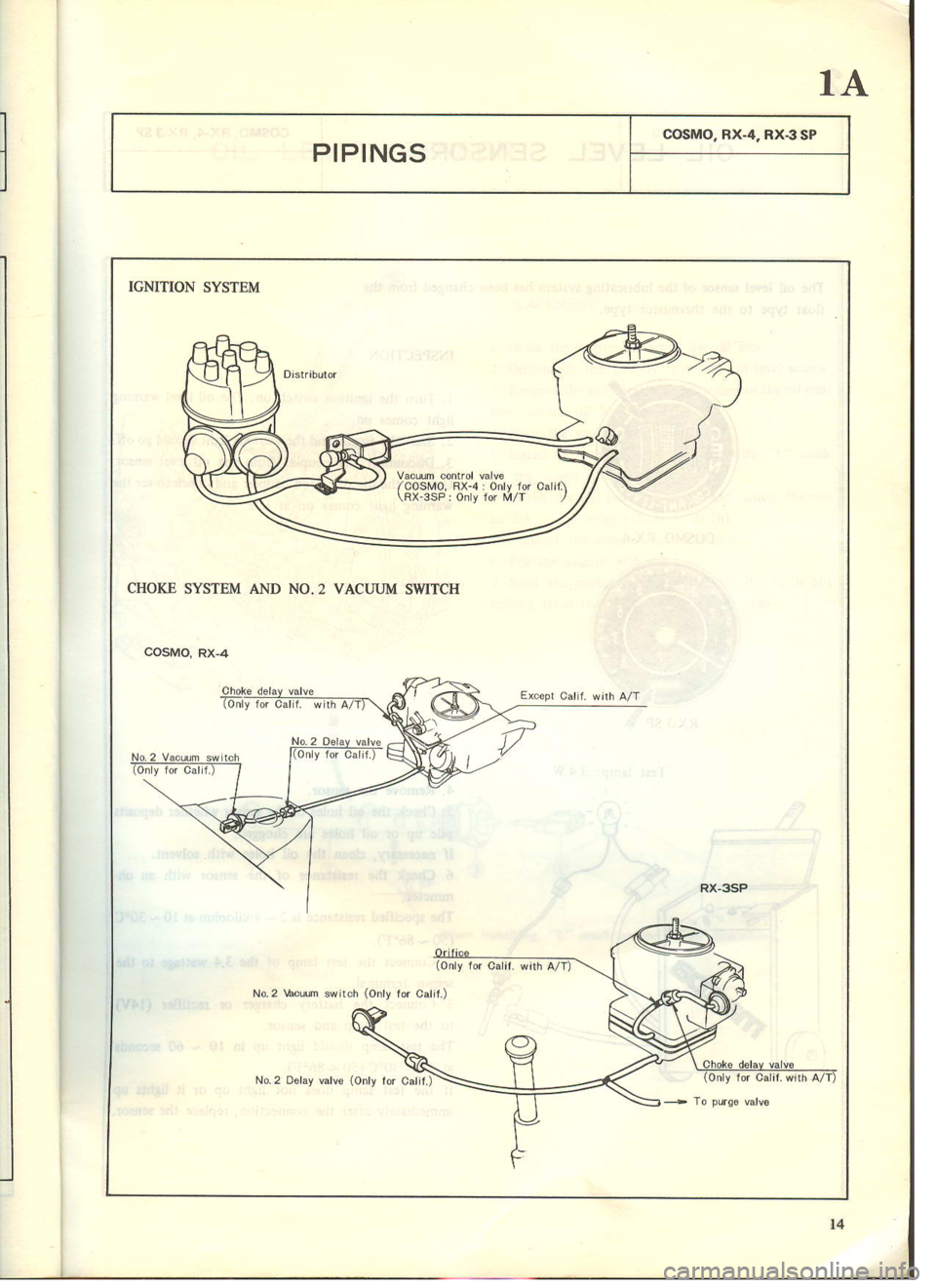 MAZDA COSMO 1978 Service Highlights Manual MAZDA COSMO 1978 Service Highlights Manual