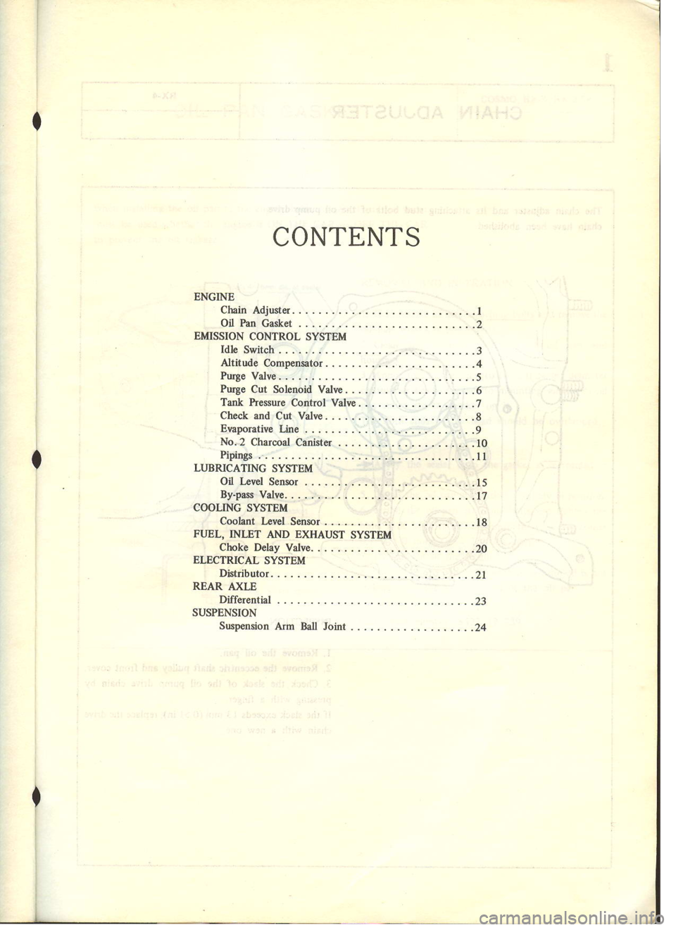 MAZDA COSMO 1978 Service Highlights Manual MAZDA COSMO 1978 Service Highlights Manual