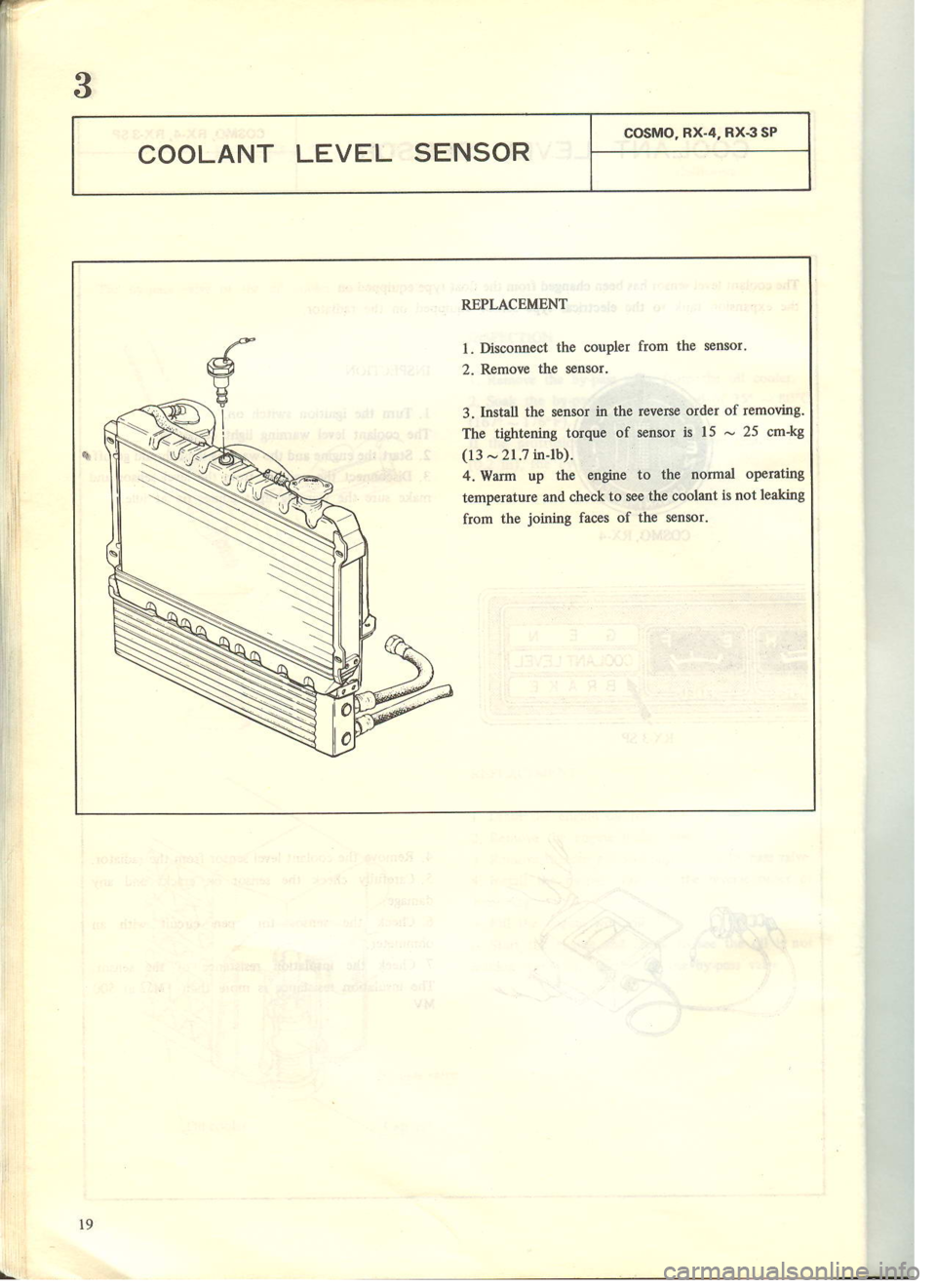 MAZDA COSMO 1978 Service Highlights Manual MAZDA COSMO 1978 Service Highlights Manual