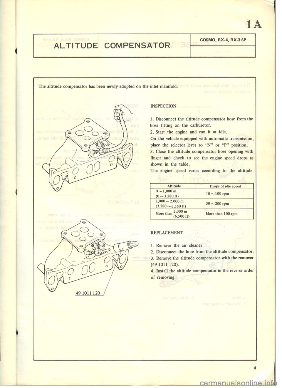 MAZDA COSMO 1978  Service Highlights Manual 