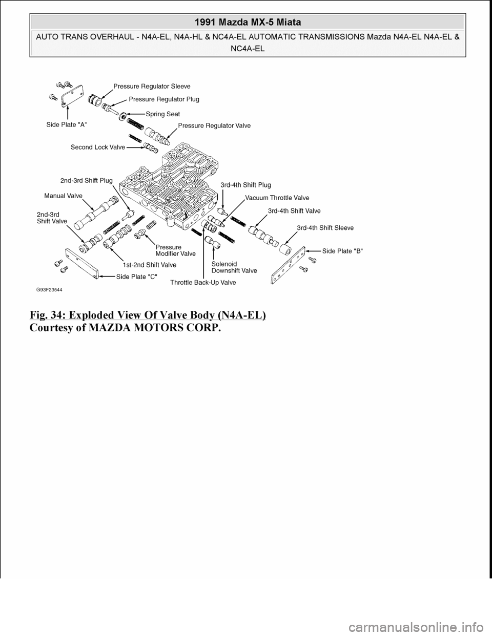 MAZDA MIATA 1991  Factory Workshop Manual 