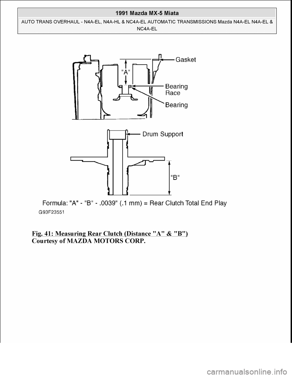 MAZDA MIATA 1991 Factory Workshop Manual MAZDA MIATA 1991 Factory Workshop Manual