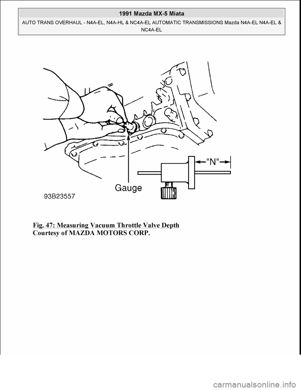 MAZDA MIATA 1991 Factory Workshop Manual MAZDA MIATA 1991 Factory Workshop Manual
