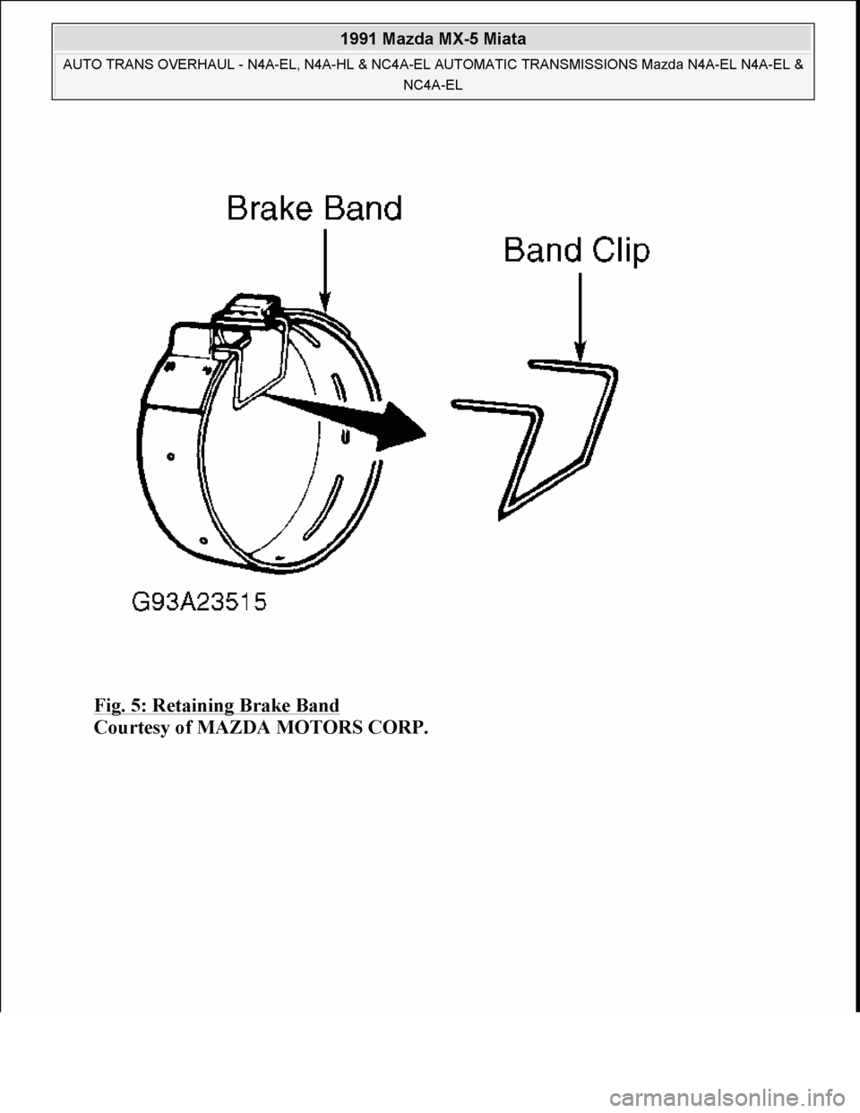 MAZDA MIATA 1991  Factory Service Manual 