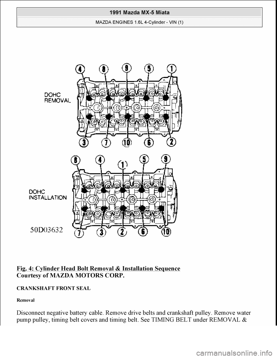 MAZDA MIATA 1991 Factory Manual PDF MAZDA MIATA 1991 Factory Manual PDF