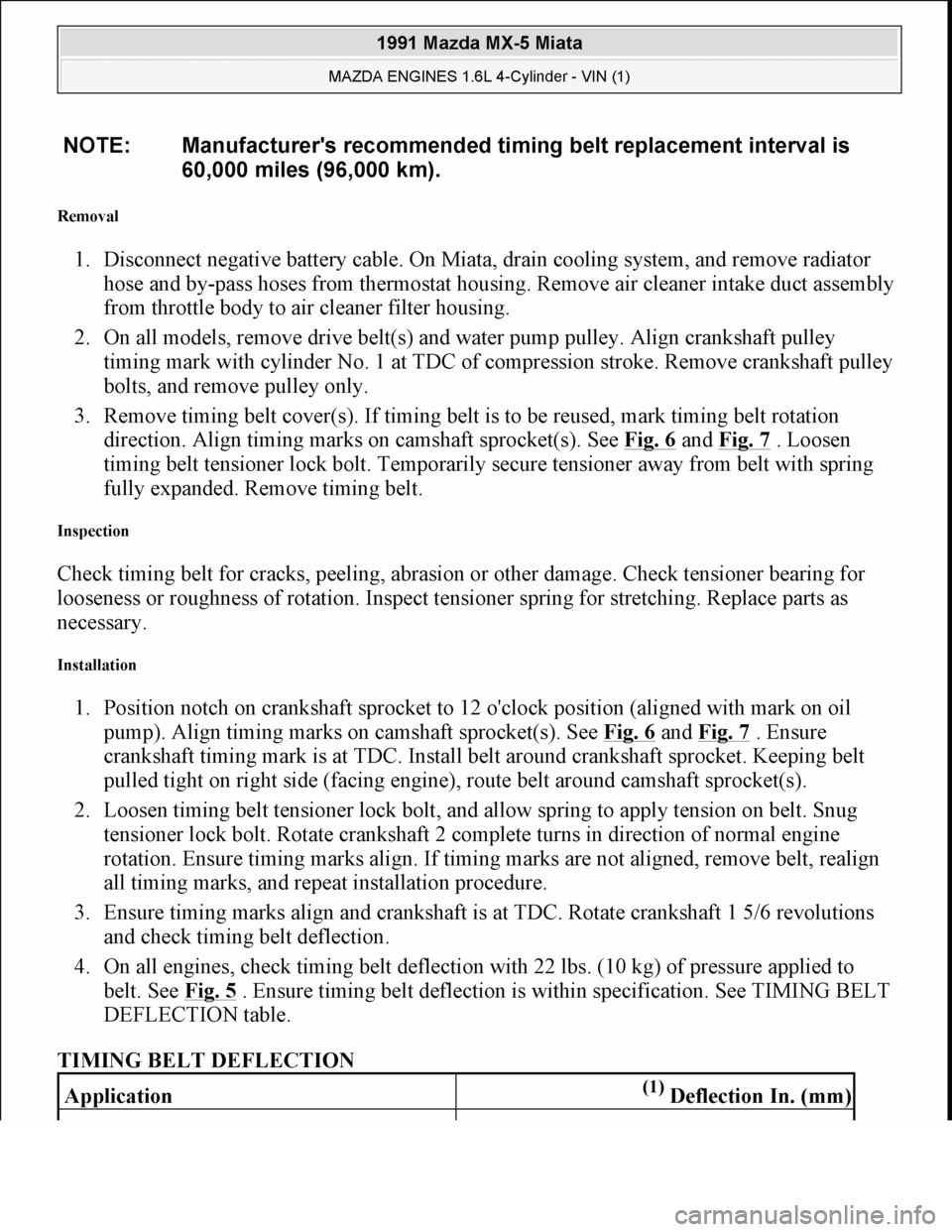 MAZDA MIATA 1991 Factory Manual PDF MAZDA MIATA 1991 Factory Manual PDF