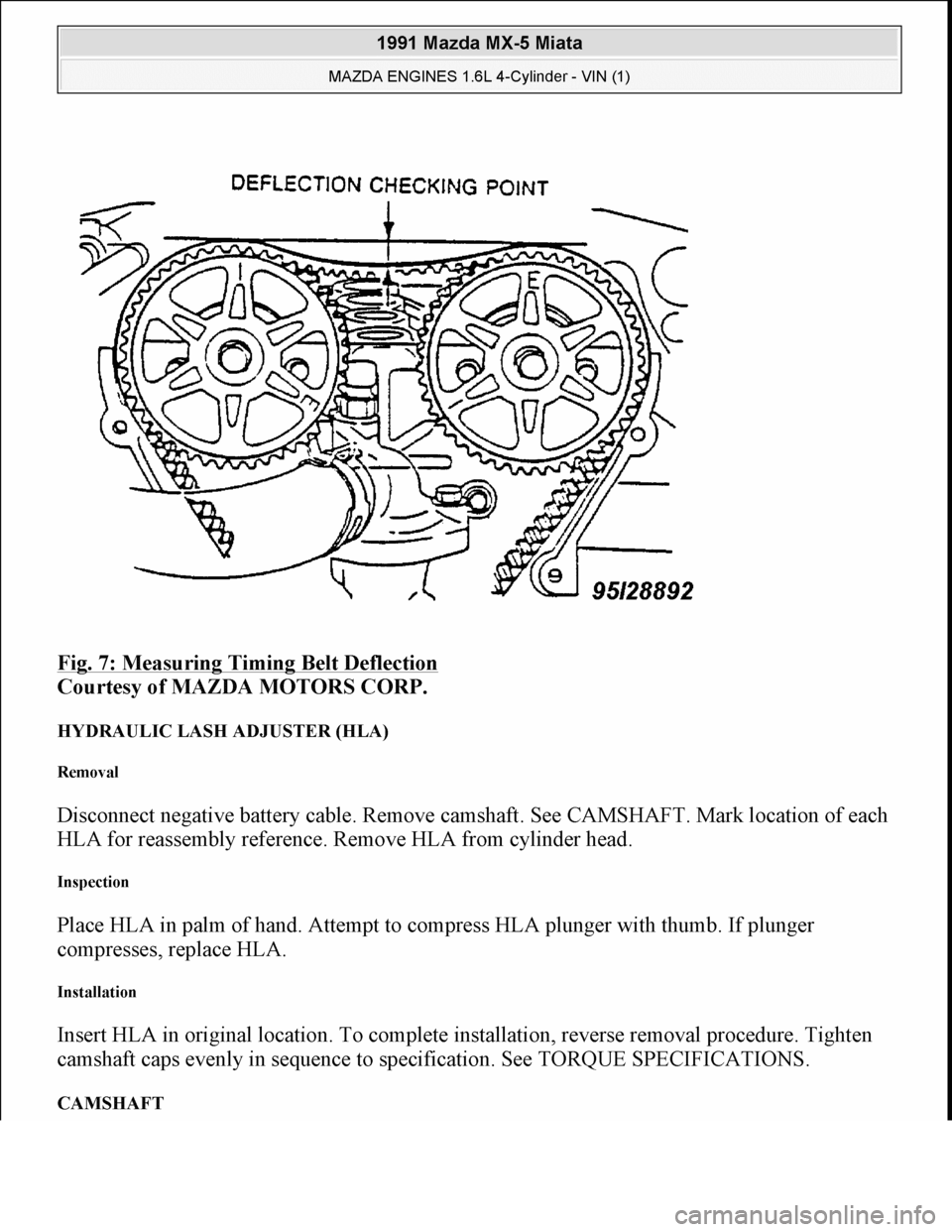 MAZDA MIATA 1991 Factory Manual PDF MAZDA MIATA 1991 Factory Manual PDF