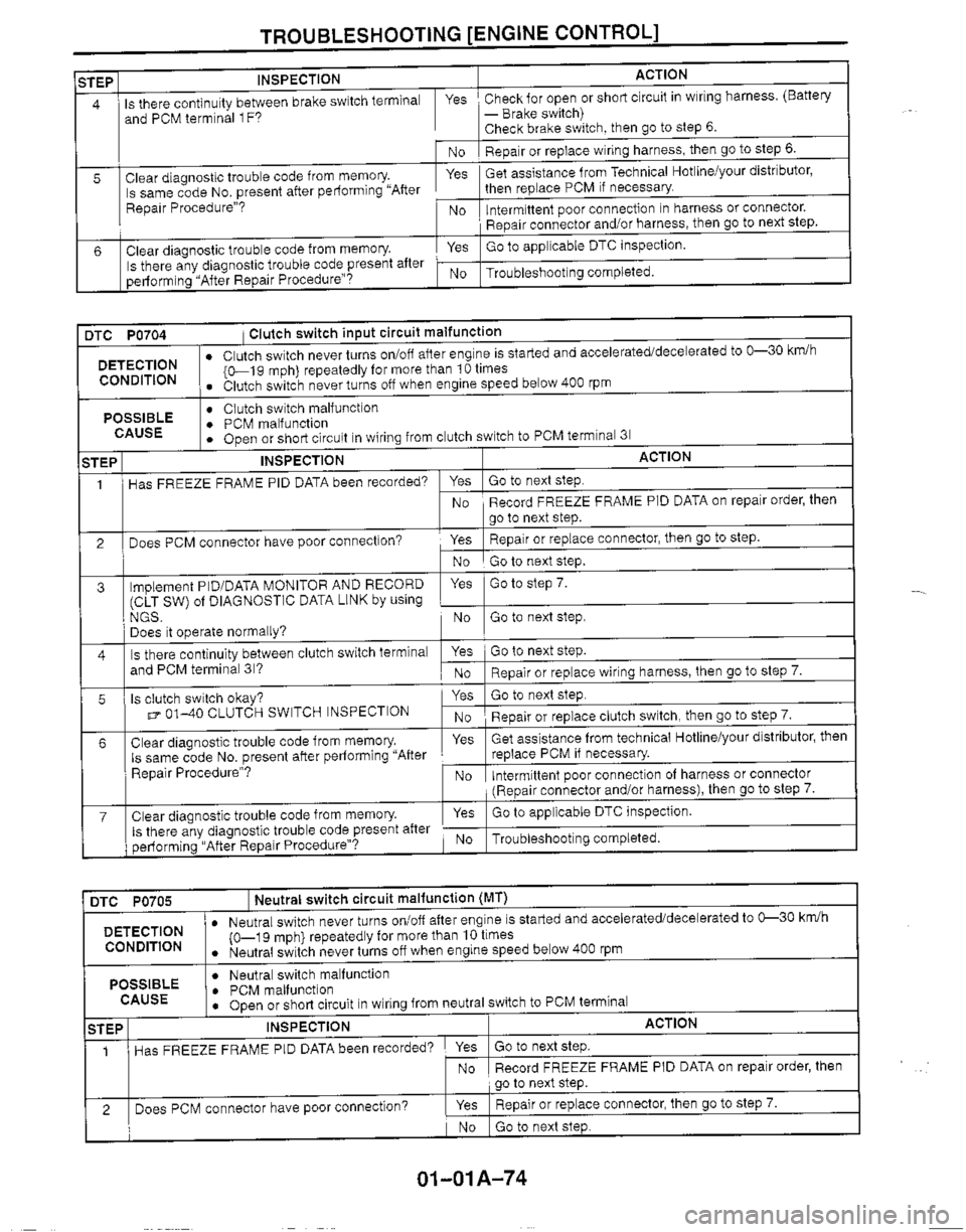 MAZDA MIATA 1999 Workshop Manual MAZDA MIATA 1999 Workshop Manual