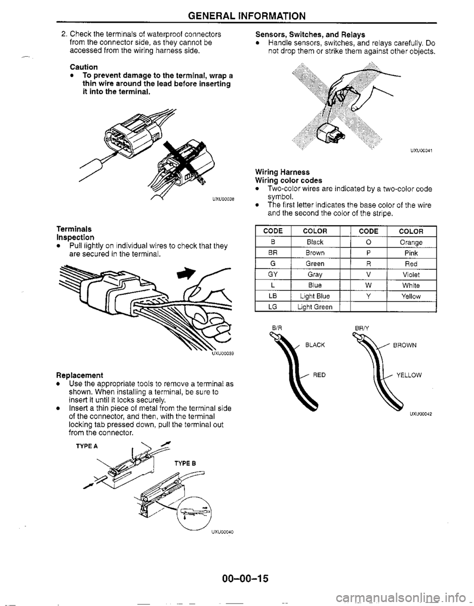 MAZDA MIATA 1999 User Guide MAZDA MIATA 1999 User Guide