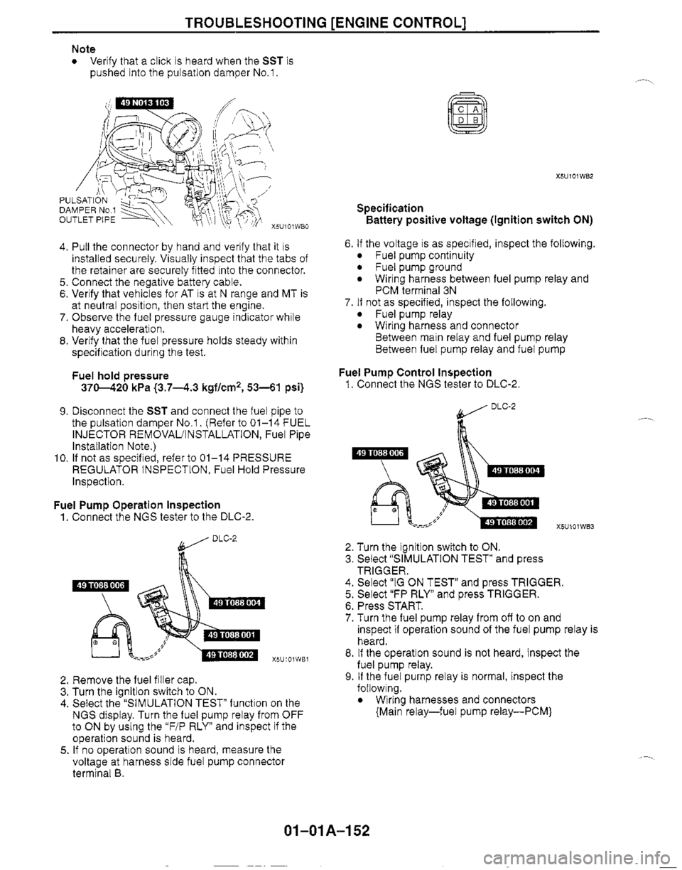 MAZDA MIATA 1999  Workshop Manual 