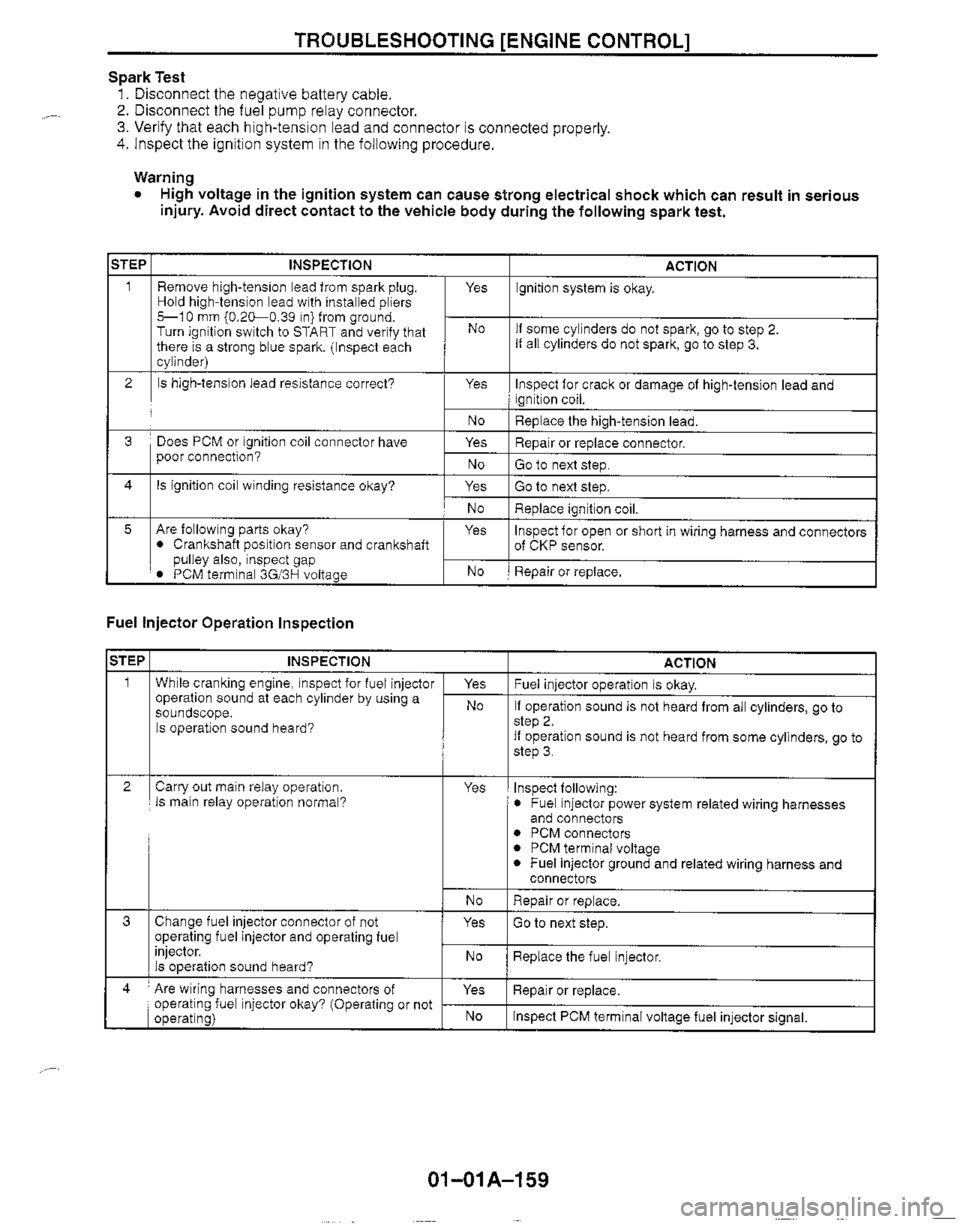 MAZDA MIATA 1999  Workshop Manual 