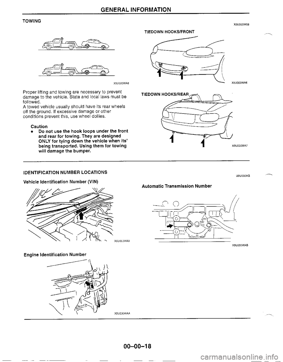 MAZDA MIATA 1999 Owners Manual MAZDA MIATA 1999 Owners Manual